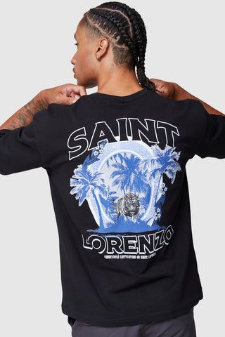 SAINT LORENZO STAMP TWINSET - BLACK